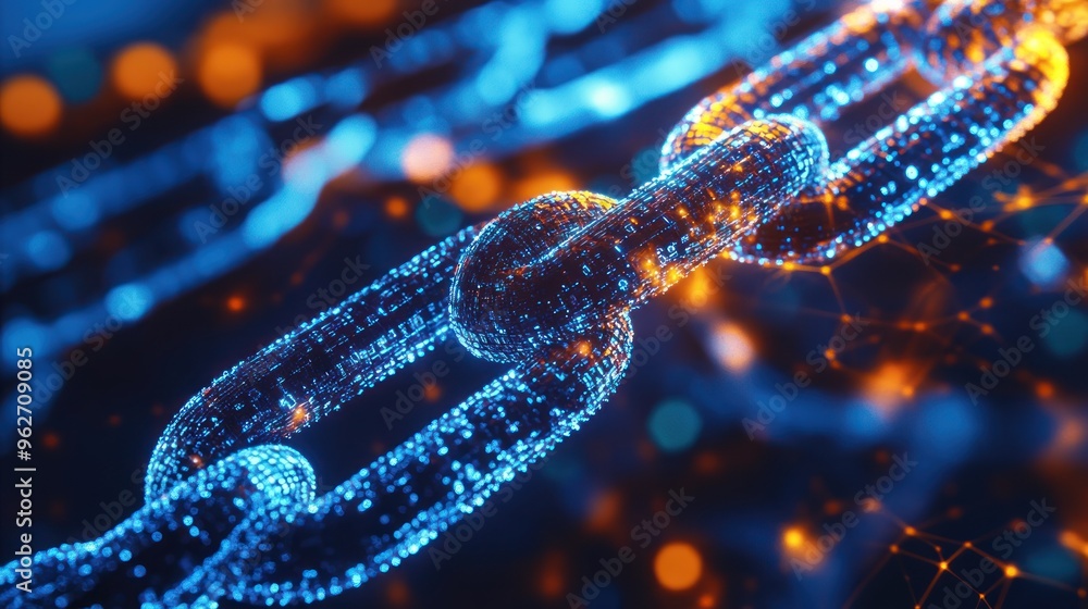 Abstract Chain of Digital Data Abstract Chain of Digital Data