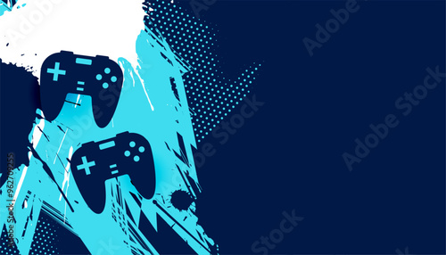 abstract video game controller background with text space