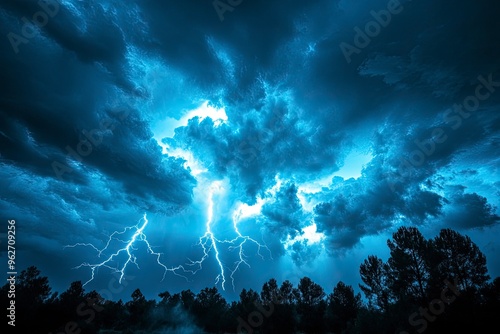 beautiful thunder in the sky , ai