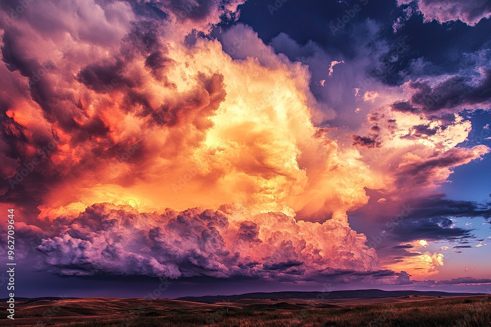 Fototapeta premium beautiful thunder in the sky , ai