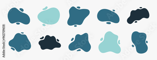 collecting of irregular blob shape element design