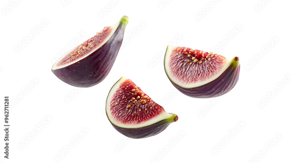 Fresh figs slices isolated transparent background Fresh figs slices isolated transparent background