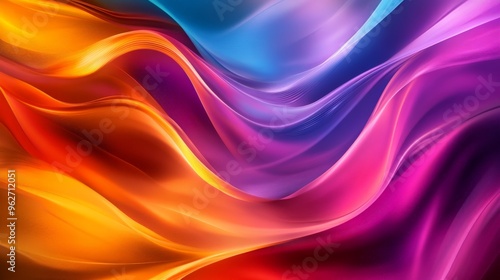 Wallpaper Mural Vivid, colorful abstract background with flowing, smooth waves of rich, vibrant hues creating a dynamic and energetic visual effect. Torontodigital.ca
