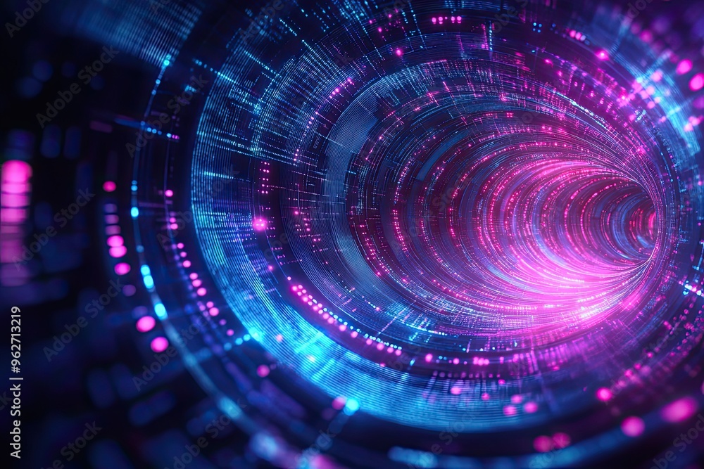 Abstract digital technology background. Innovation high-tech future network connection speed movement AI metaverse communication big data data transfer Network cyber light trails Abstract digital technology background. Innovation high-tech future network connection speed movement AI metaverse communication big data data transfer Network cyber light trails