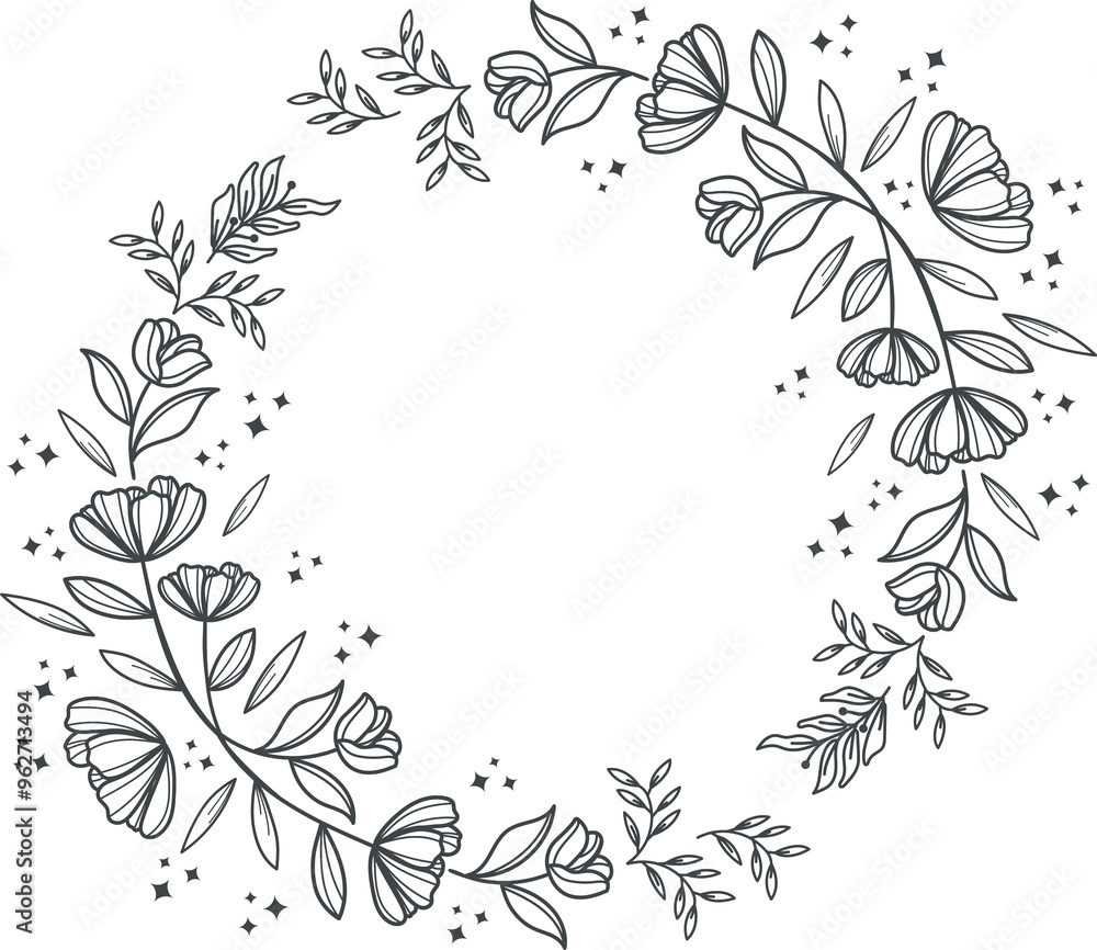Elegant floral logo elements. Borders and dividers, frame corners and branch Elegant floral logo elements. Borders and dividers, frame corners and branch