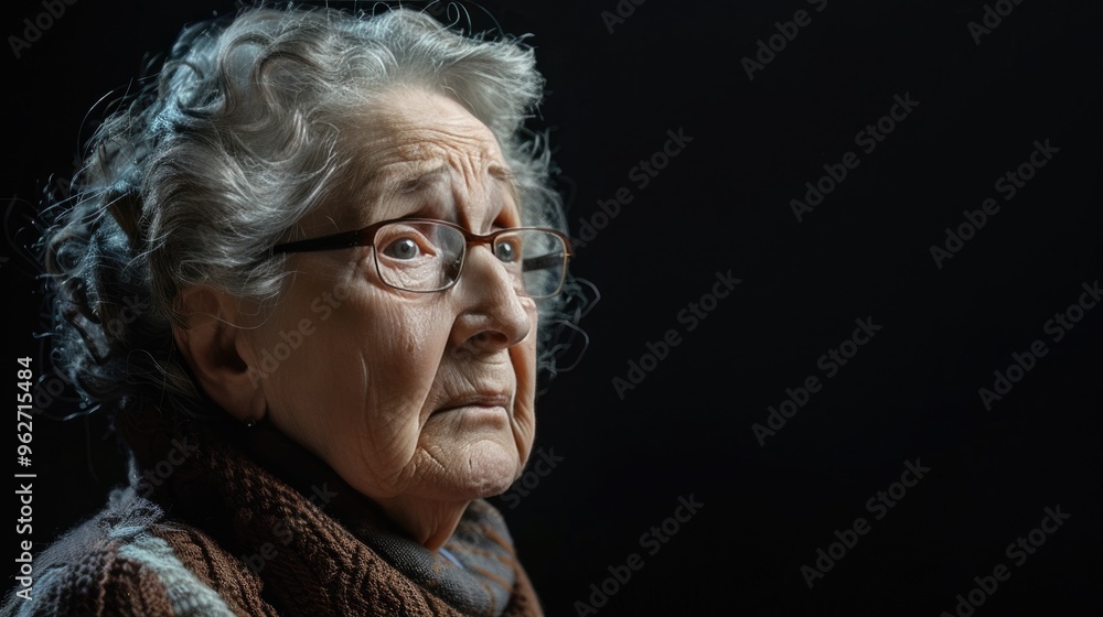 Upset woman on black background. Upset woman on black background.