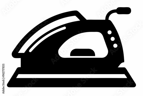 
iron vector icon, silhouette of clothe ironing icon
