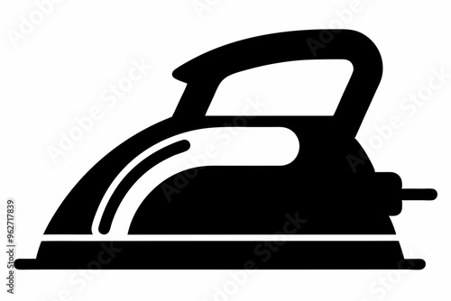 
iron vector icon, silhouette of clothe ironing icon
