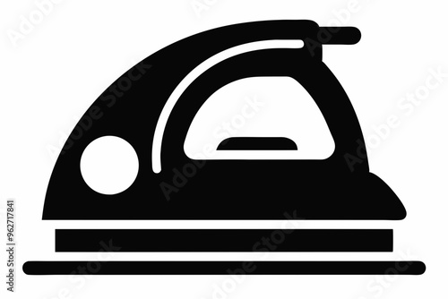 
iron vector icon, silhouette of clothe ironing icon
