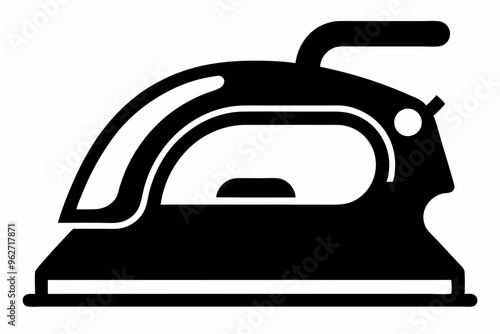 
iron vector icon, silhouette of clothe ironing icon
