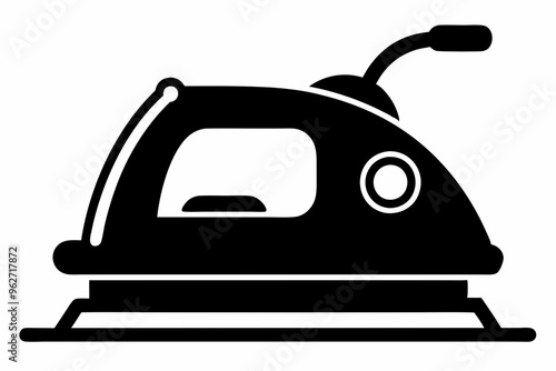 
iron vector icon, silhouette of clothe ironing icon
