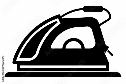 
iron vector icon, silhouette of clothe ironing icon
