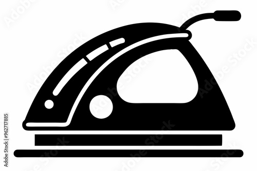 
iron vector icon, silhouette of clothe ironing icon
