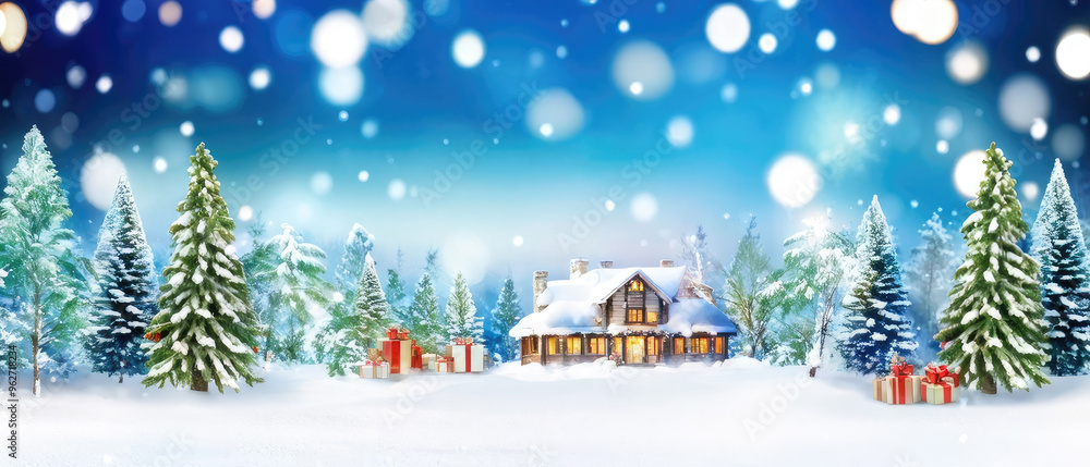 Winter Wonderland: A Cozy Cabin in a Snowy Forest Winter Wonderland: A Cozy Cabin in a Snowy Forest