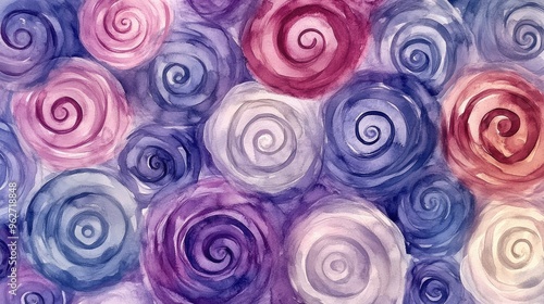 Dreamy watercolor swirls