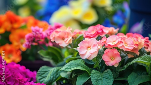 Wallpaper Mural Elegant flowers blooming in vibrant hues Torontodigital.ca