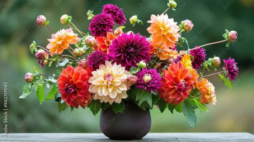 Elegant flowers blooming in vibrant hues Elegant flowers blooming in vibrant hues