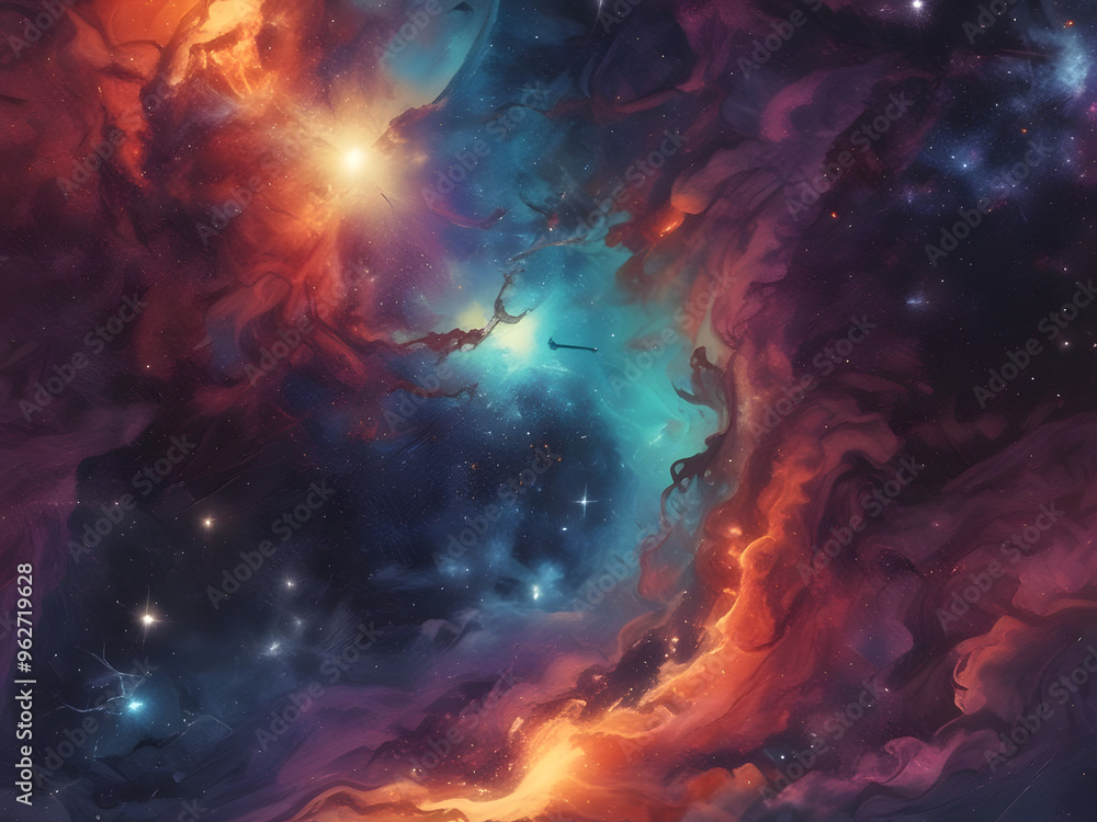 Fototapeta premium Star Field in Galaxy Space Texture Background Beautiful Color Full lighting flashlight