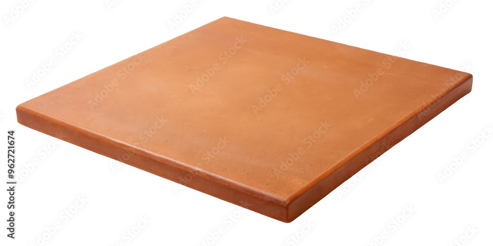 Rectangular terracotta tile with a rustic texture and warm earthy hues, perfect for flooring or decorative walls. Isolated on transparent background, png. Rectangular terracotta tile with a rustic texture and warm earthy hues, perfect for flooring or decorative walls. Isolated on transparent background, png.