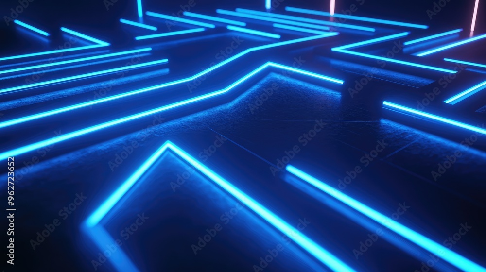 Glowing lines symbolizing AI innovation Glowing lines symbolizing AI innovation