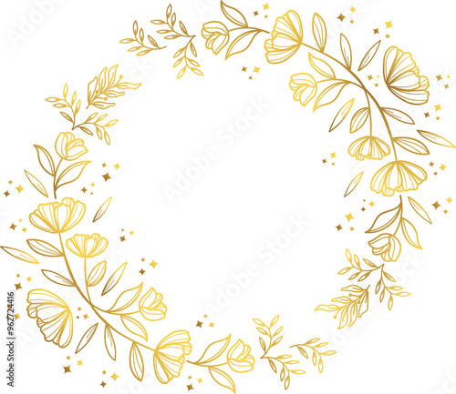 Elegant floral logo elements. Borders and dividers, frame corners and branch