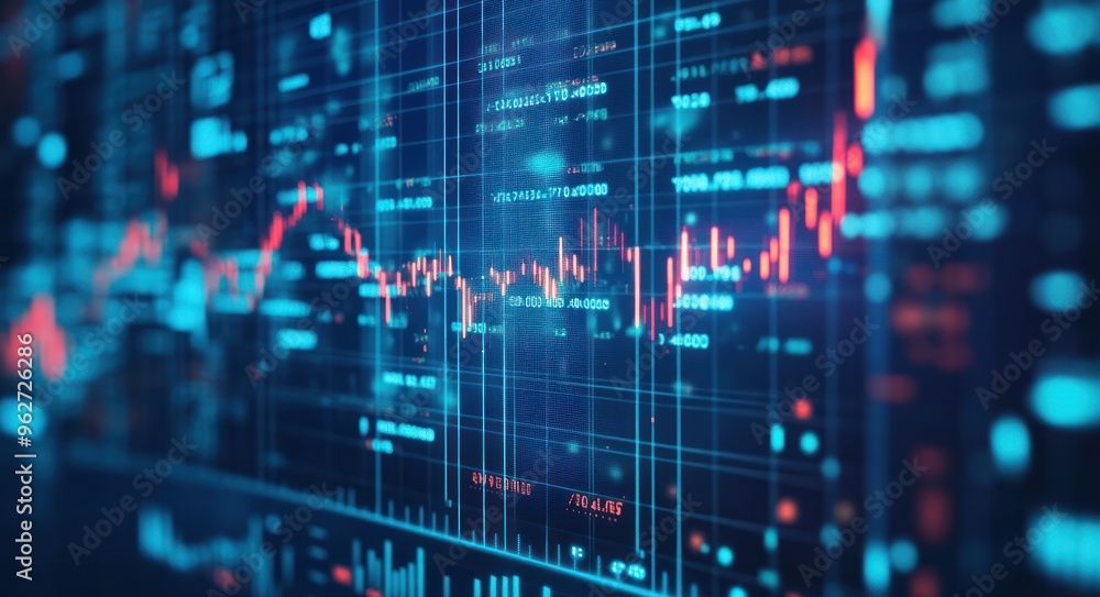 Stock Market Data Displayed on a Screen Stock Market Data Displayed on a Screen