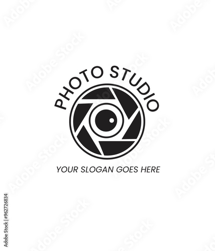Photo studio logo design template
