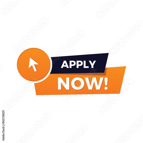 vector apply now sticker button badges design
