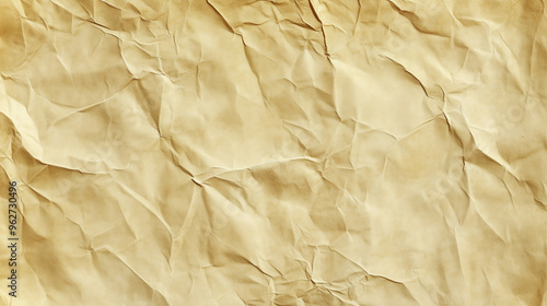 Crumpled parchment paper texture, vintage background