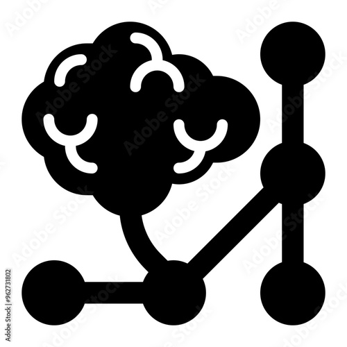 neurobiology, neuroscience, artificial intelligence, science, brain, neurology solid or glyph icon