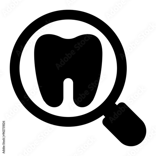 odontology, dental, tooth, science, research, dentist, stomatology, diagnose solid or glyph icon