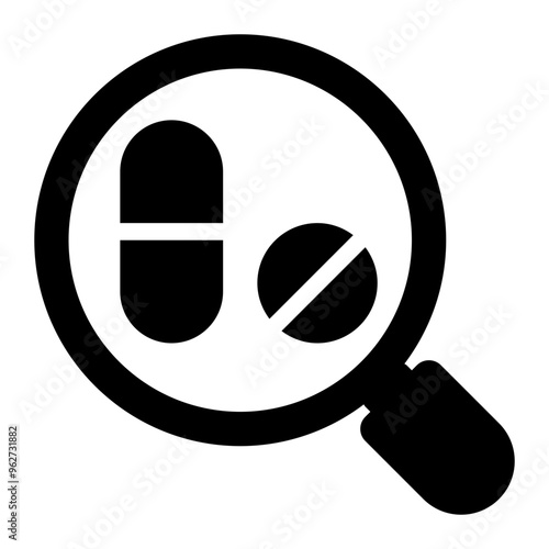 pharmacology, pharmacy, drugs, research, science, medicine solid or glyph icon