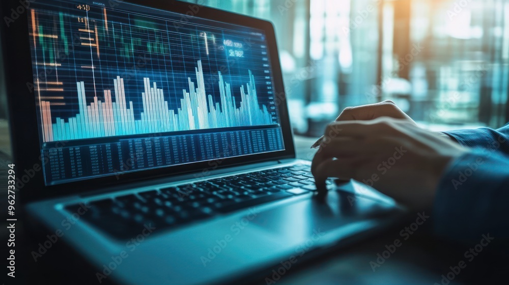 Stock Market Analysis on Laptop Stock Market Analysis on Laptop