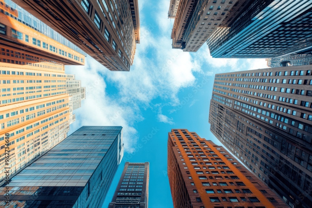 Fototapeta premium Skyscrapers Reaching For The Sky