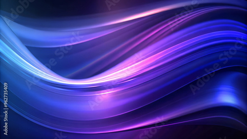 Abstract Background with Blue, Purple, and Pink Curves on Dark Canvas