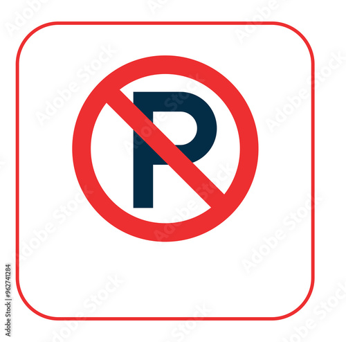 Free Download No parking or stopping sign on white background - GFXLoad