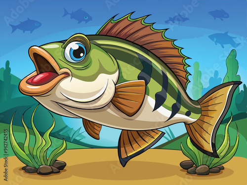 Premium Vector Fish Illustrations – High-Quality Freshwater & Sea Fish Designs for Fishing Apparel, Graphics, and Art photo