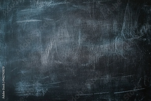 Chalk rubbed out on blackboard background , ai