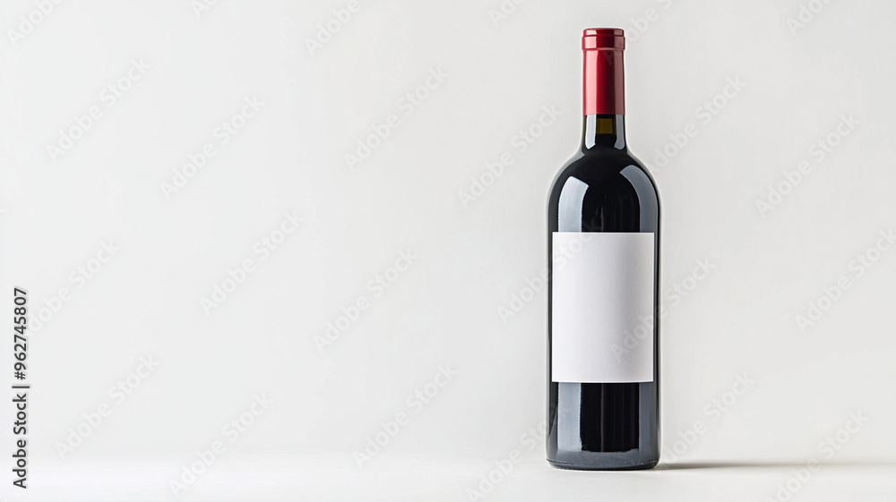 A customizable wine bottle with blank label, perfect for personalizing gifts or events. A customizable wine bottle with blank label, perfect for personalizing gifts or events.