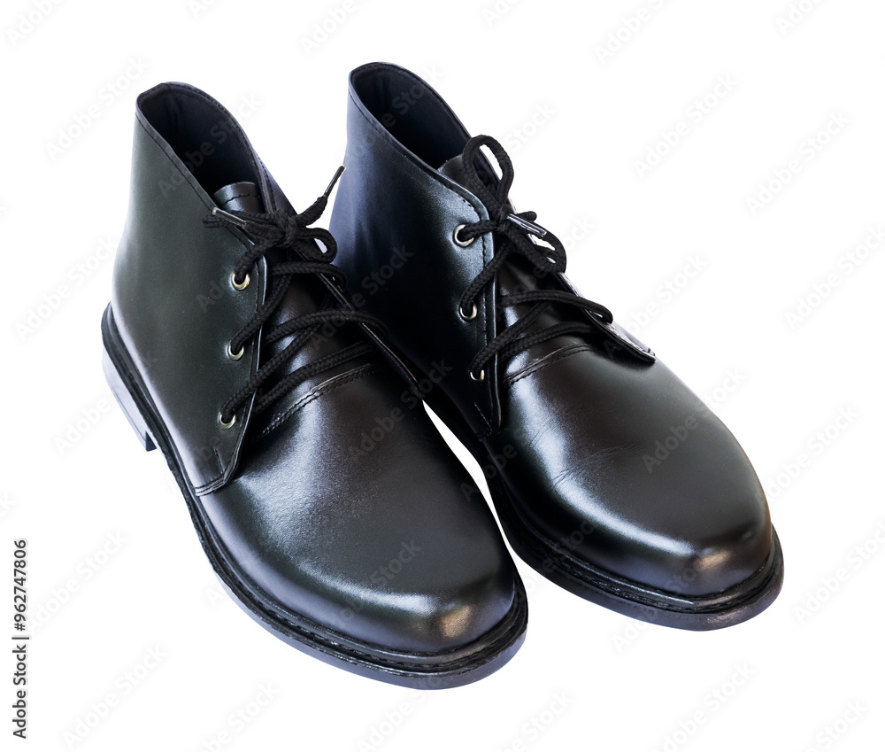 black male shoes on white background isolated black male shoes on white background isolated