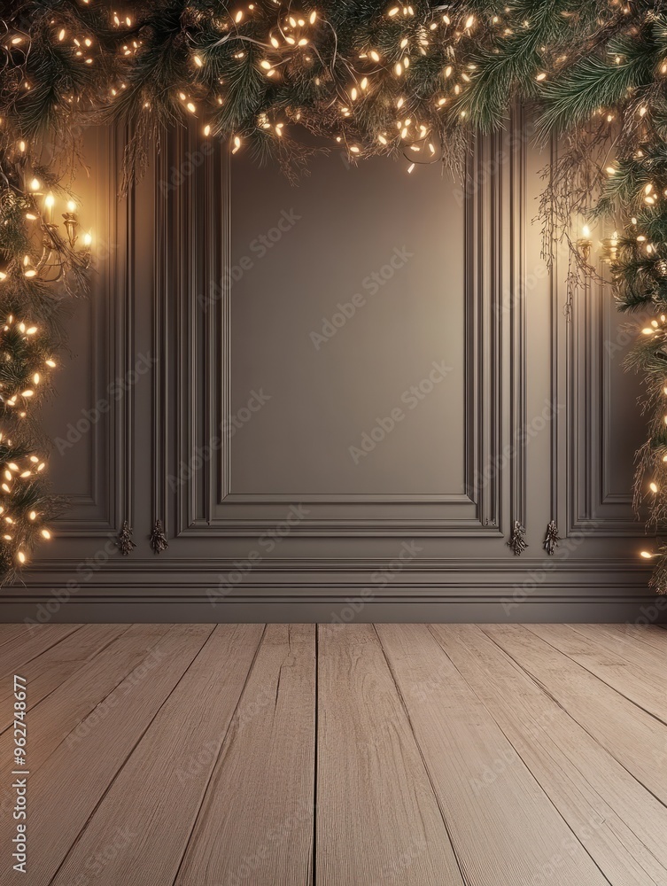 christmas interior wall background with floor and space for text christmas interior wall background with floor and space for text