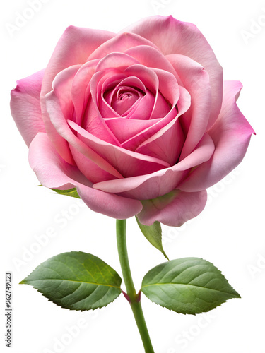 pink rose isolated on white background