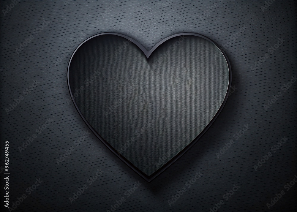 A matte-finish background boasts a black heart-shaped recess with subtle texture and embossing, offering a dramatic visual canvas for creative expression. A matte-finish background boasts a black heart-shaped recess with subtle texture and embossing, offering a dramatic visual canvas for creative expression.