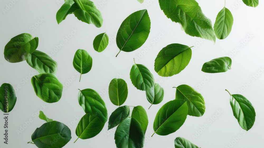 Isolated Green Leaf: Plain White Background for a Clean Look