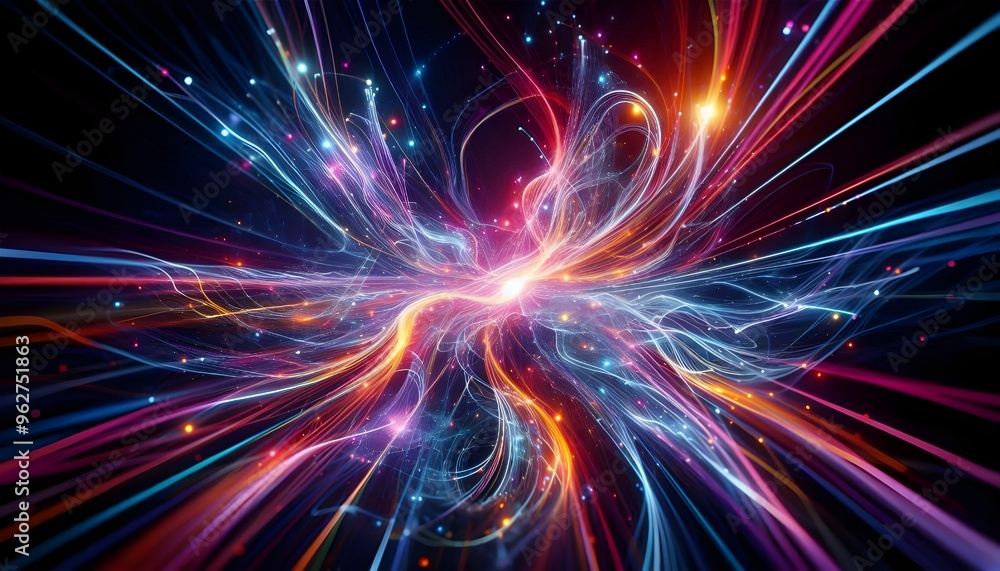Energy Light Lines Flow Energy Light Lines Flow