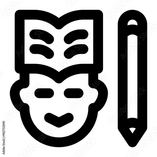 autodidact, automath, self learning, self education, knowledge, education outline icon