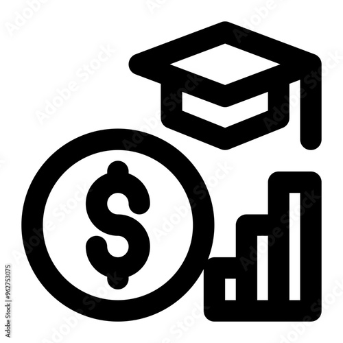 economic education, economy, education, bachelor, educational, faculty outline icon