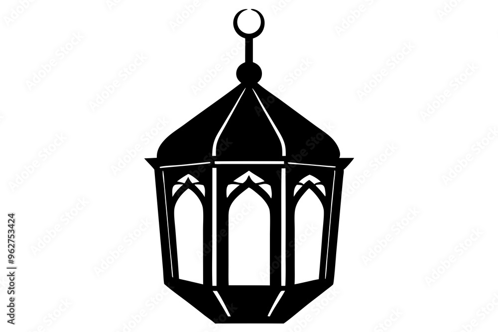 Islamic lantern silhouette, Islamic lantern light icon Islamic lantern silhouette, Islamic lantern light icon
