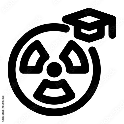 nuclear education, nuclear, radiation, radioactive, education, learning outline icon