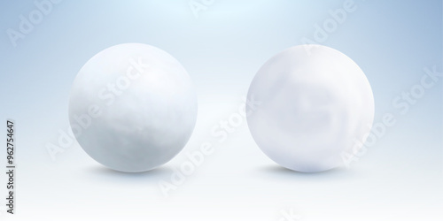 White Christmas snowballs.Cold winter background.Vector illustration.